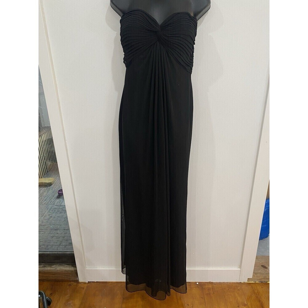 T by Tadooli Tadashi Size Medium Black Strapless Pleated Knot Elegant Dress